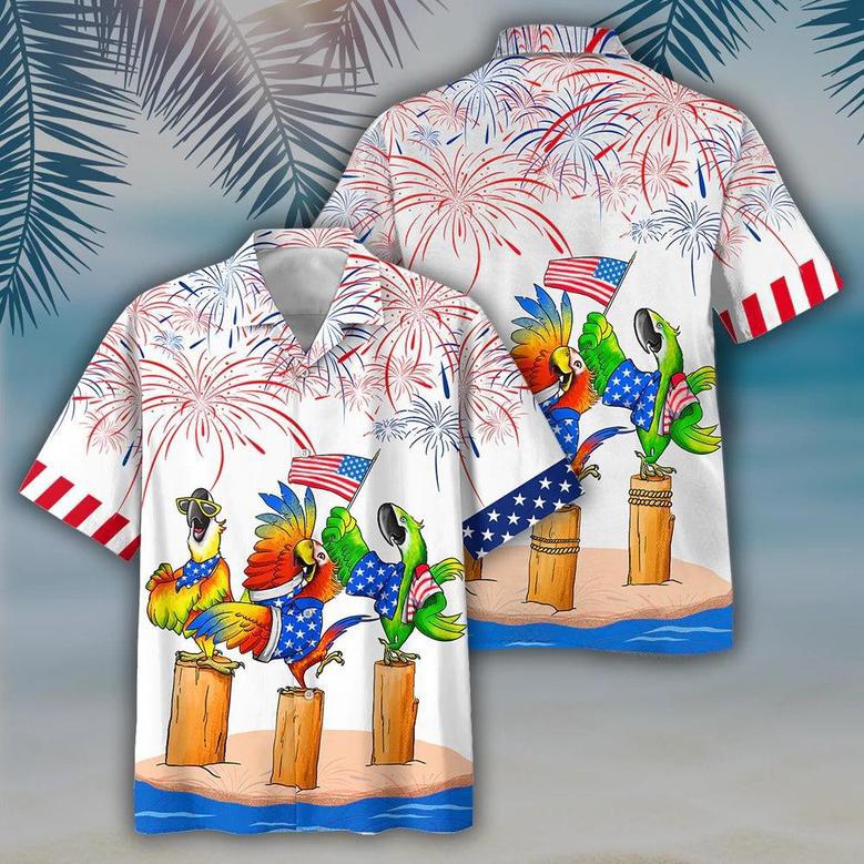 Parrot Hawaiian Shirts - Independence Day Is Coming, Cool Hawaiian Aloha Beach Shirt For Of Jul