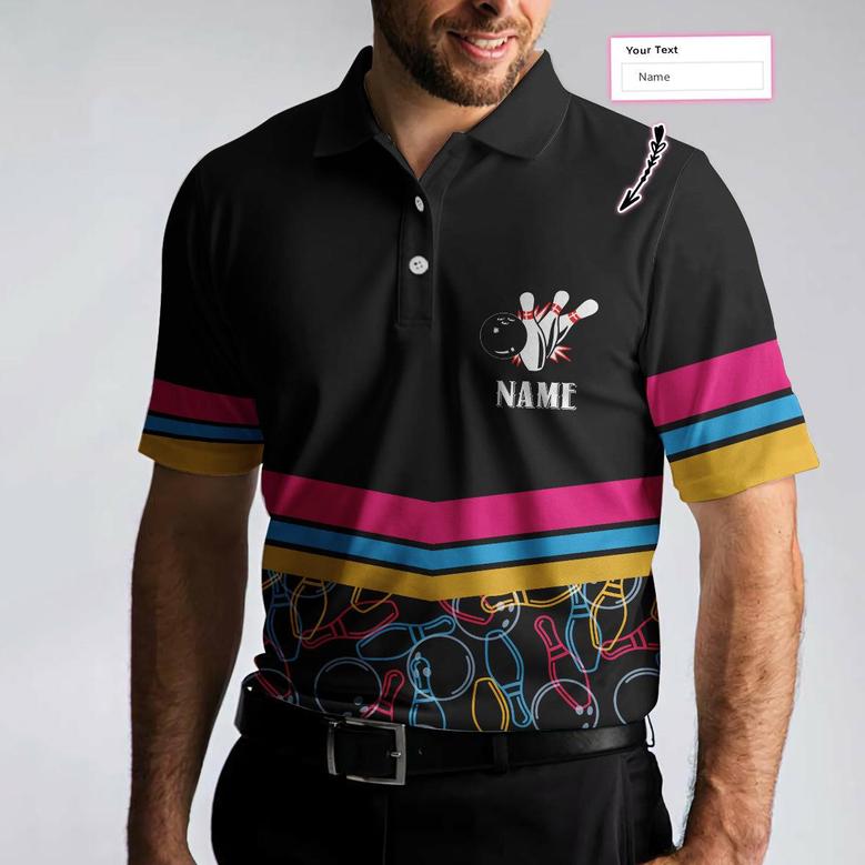 Personalized Bowling Team Custom Polo Shirt, Customized Bowling Shirt For Bowlers, Colorful Bowling Shirt Coolspod