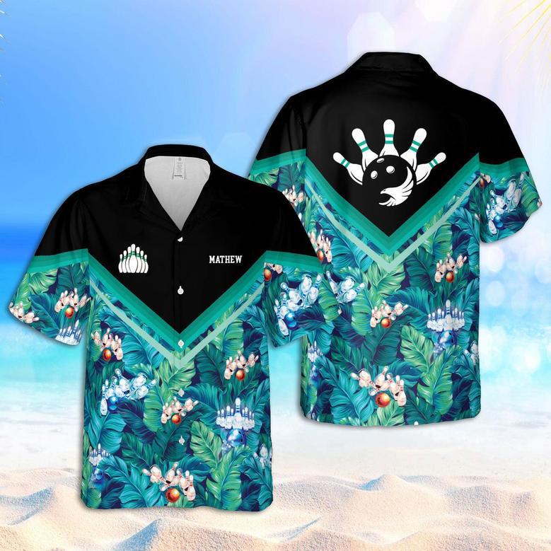 Personalized Name Amazing Green Bowling Hawaiian Aloha Shirts