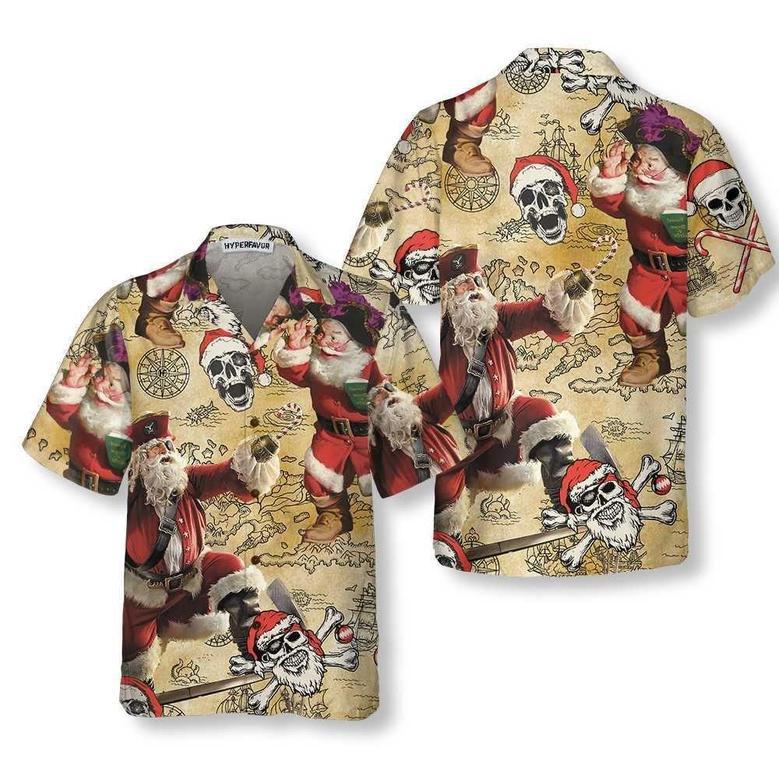 Pirate Santa Claus Hawaiian Shirt, Xmas Hawaiian Shirts