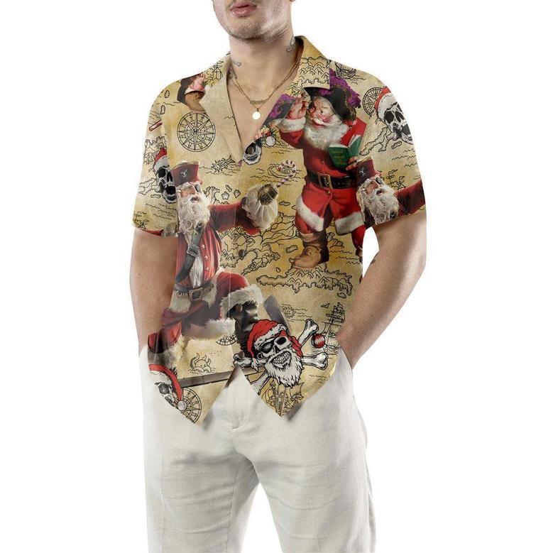 Pirate Santa Claus Hawaiian Shirt, Xmas Hawaiian Shirts