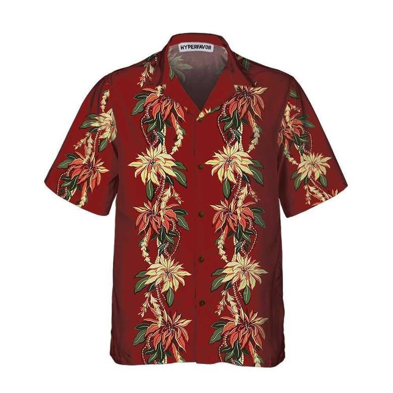 Poinsettia Christmas Hawaii Shirt, Xmas Hawaiian Shirts