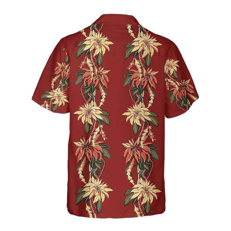 Poinsettia Christmas Hawaii Shirt, Xmas Hawaiian Shirts