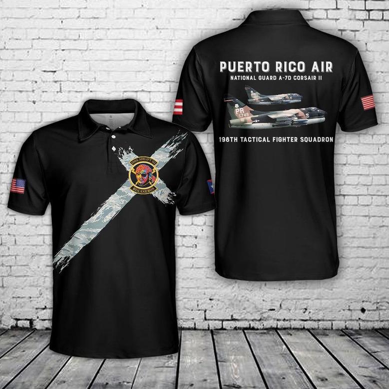 Puerto Rico Air National Guard Corsair Ii Tactical Fighter Squadron Polo Shirt, Veteran Polo Shirt