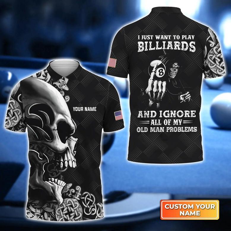 Q's Team Billiards 8 Balls Paint Splash Polo Shirt, Billiards Shirt, Pool Player Shirt, Gift For Billiard Players