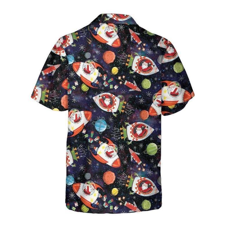 Santa In Outer Space Hawaiian Shirt, Xmas Hawaiian Shirts