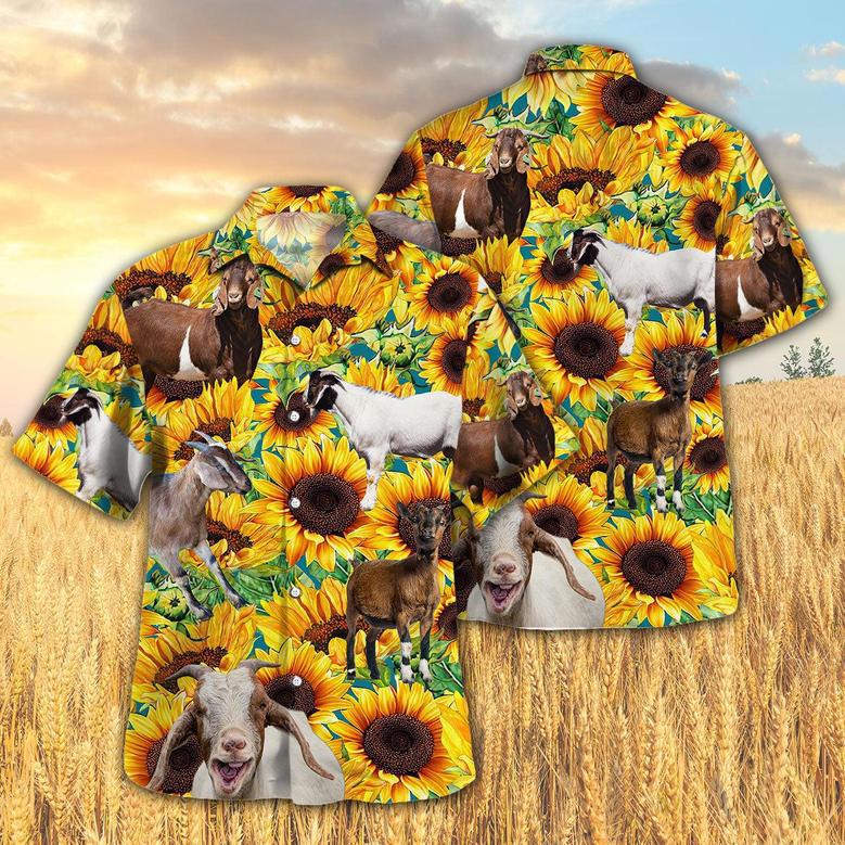 Sunflower Goat Hawaiian Shirt