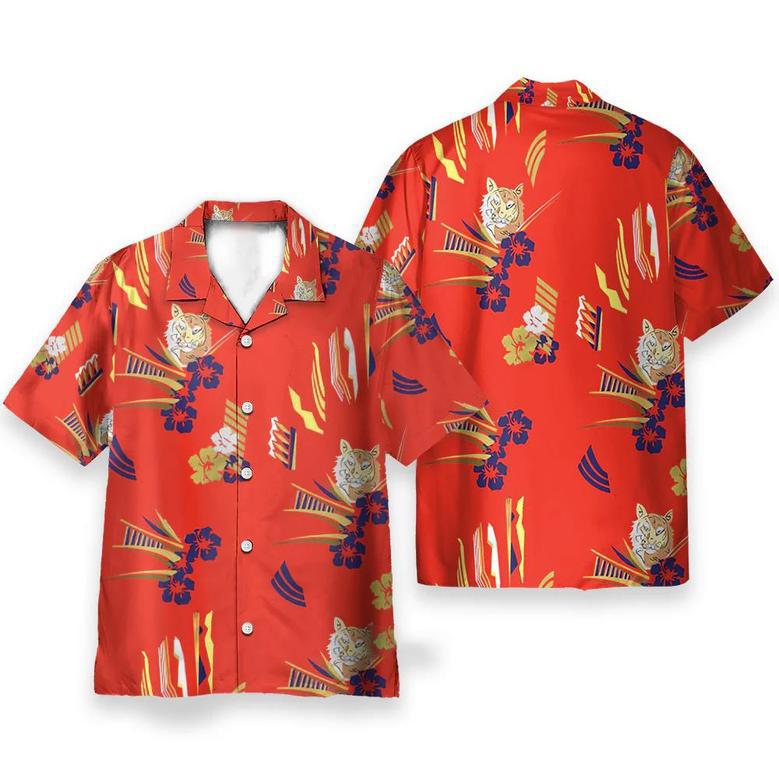 Tony Montana Red Hawaiian Aloha Shirts