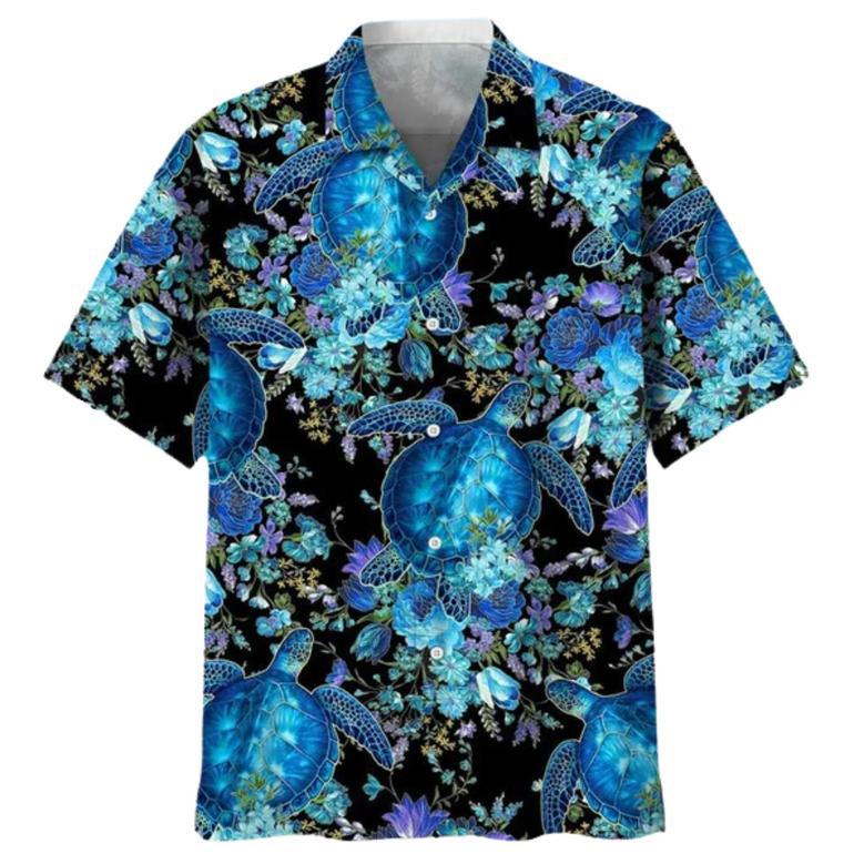 Turtle Beach Nature Hawaiian Shirts, Full Print Aloha Beach Shirt For Men And Woman, Turtle Hawaii Shirt, Turtle Gifts