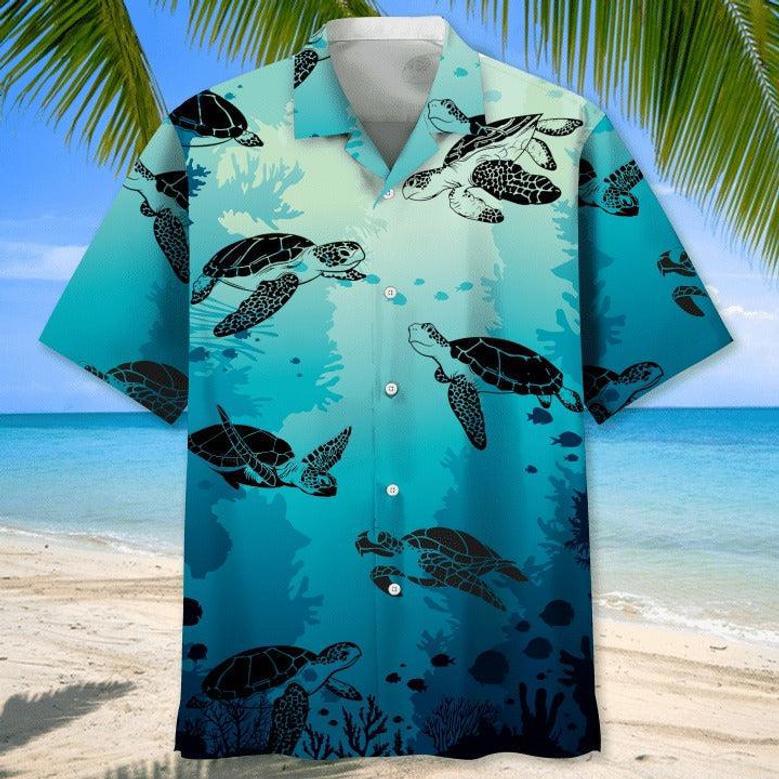 Turtle Usa Nature Hawaiian Shirts For Men And Woman, Sea Turtle Hawaiian Shirts, Summer Turtle Aloha Beach Shirt