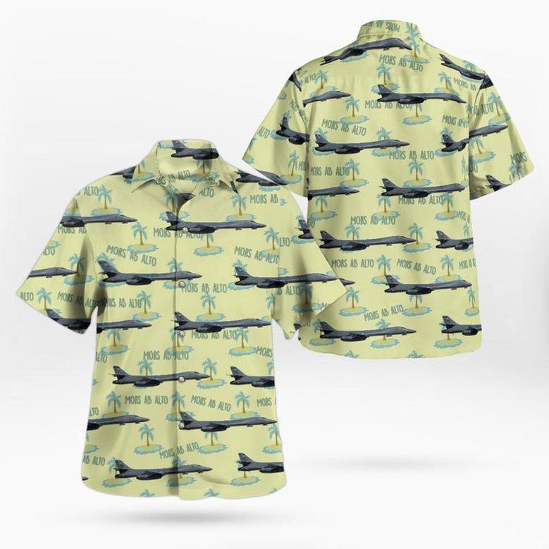 Us Air Force Hawaiian Shirt, Us Air Force Bomb Wing (7 Bw) Rockwell Lancer Hawaiian Shirt