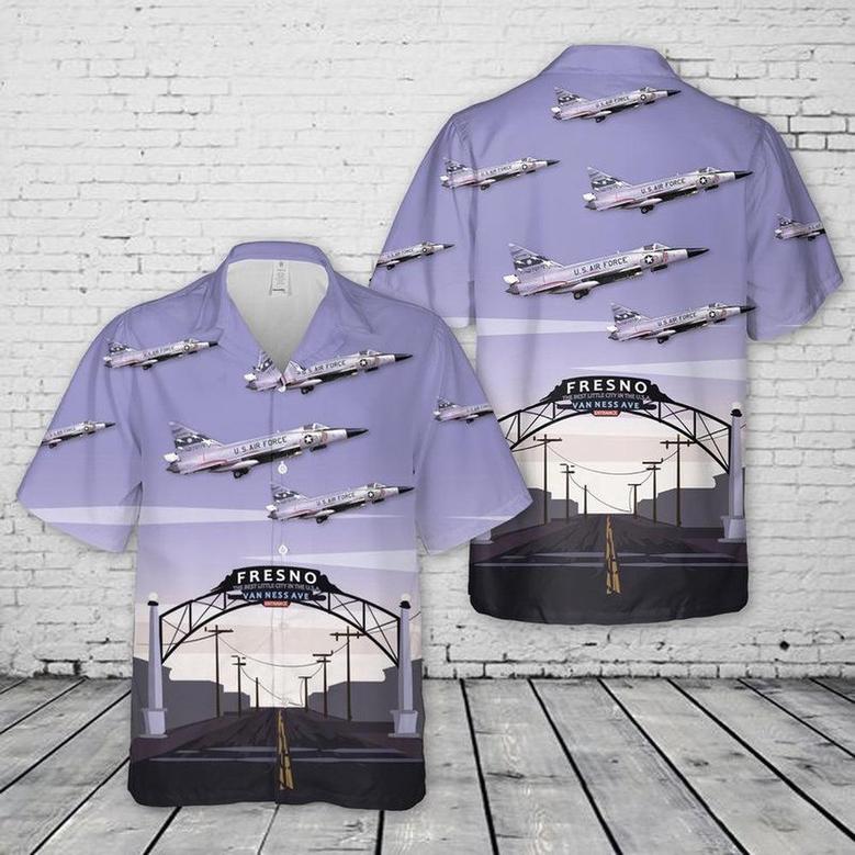 Us Air Force Hawaiian Shirt, Usaf Convair Delta Dagger Fighter Squadron California Hawaiian Shirt