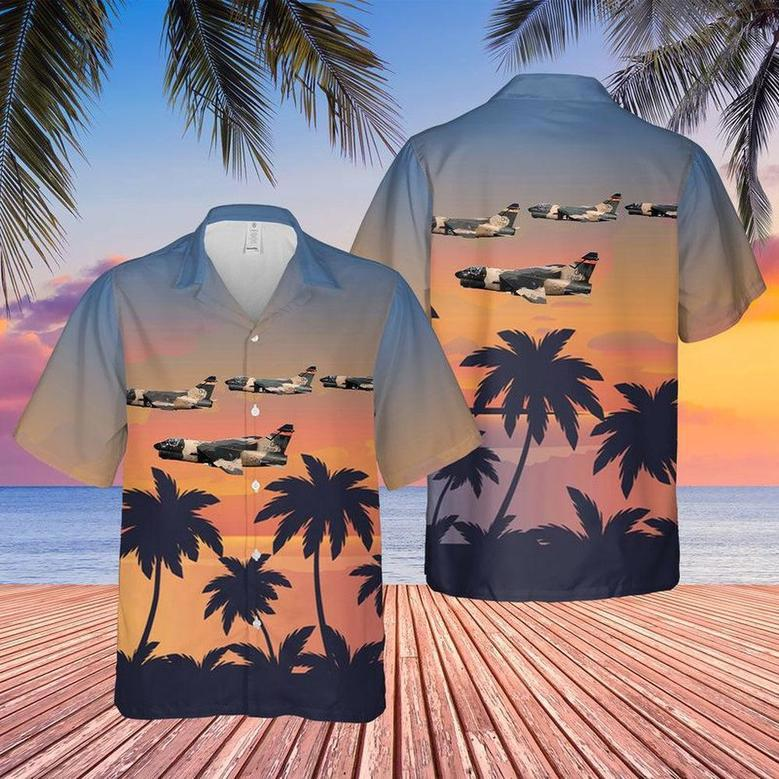 Us Air Force Hawaiian Shirt, Us Air Tactical Fighter Squadron, Tactical Fighter Group Ltv Corsair Ii Hawaiian Shirt