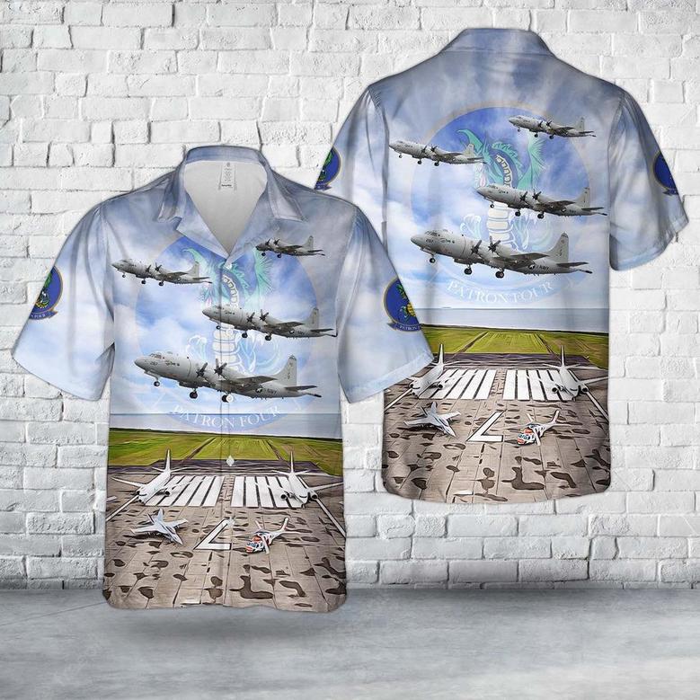 Us Navy Hawaiian Shirt, Us Navy Lockheed Orion (Buno 160287) From Patrol Squadron 4 The Skinny Dragons Hawaiian Shirt