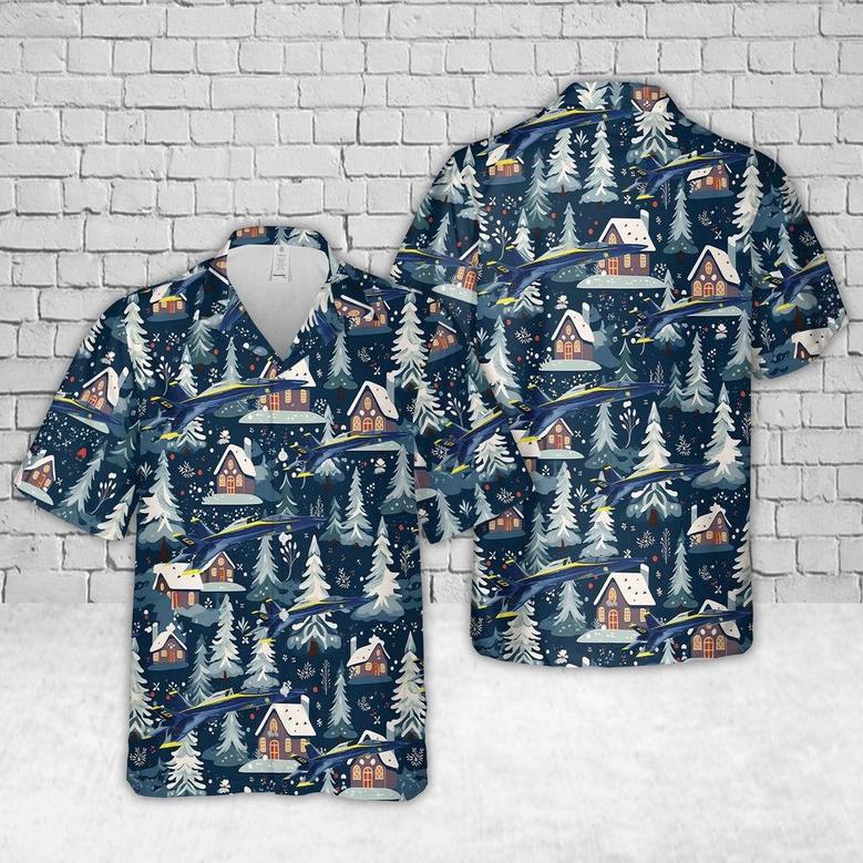 Us Navy Hawaiian Shirt, Us Navy Blue Angels #6 Christmas Hawaiian Shirt, Military Hawaiian Shirt