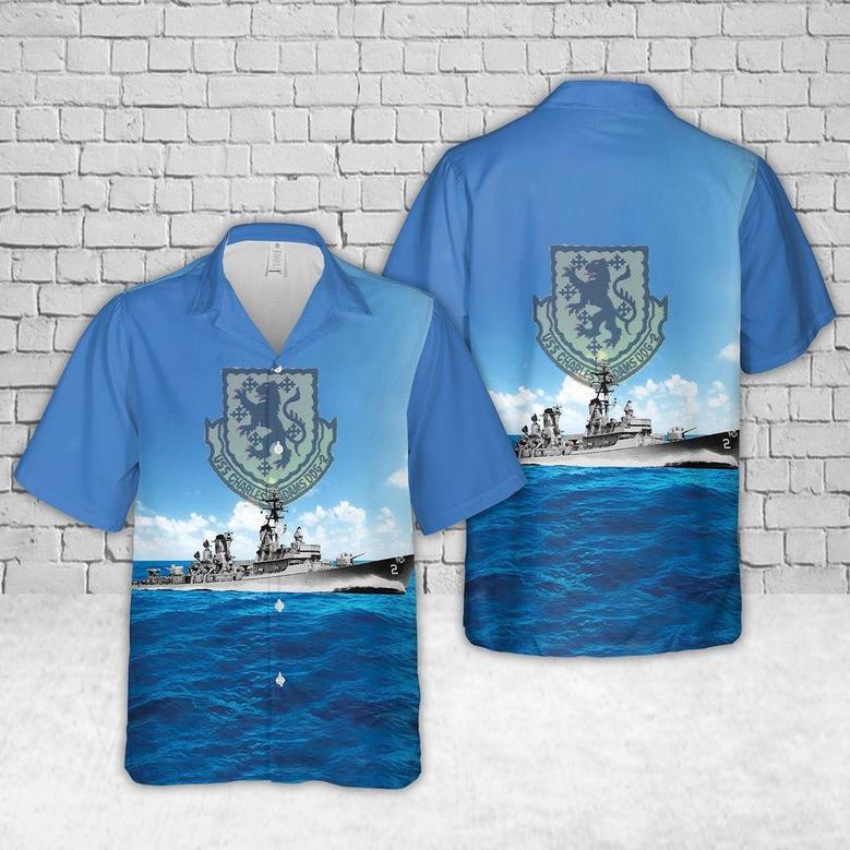 Us Navy Hawaiian Shirt, Us Navy Uss Charles F Adams Hawaiian Shirt, Military Hawaiian Shirt