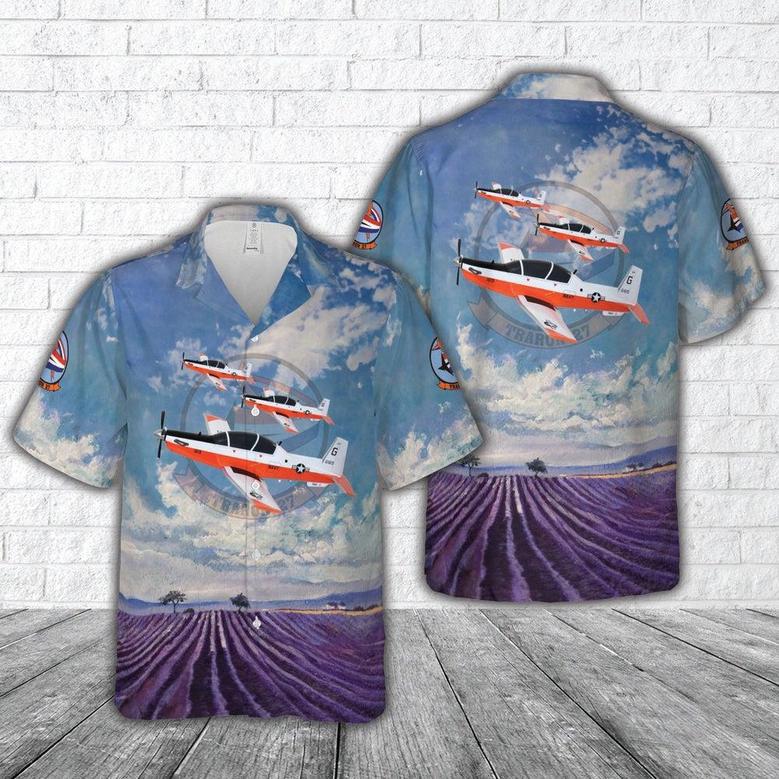 Us Navy Hawaiian Shirt, Us Navy Beechcraft Texan Ii Hawaiian Shirt, Military Hawaiian Shirt