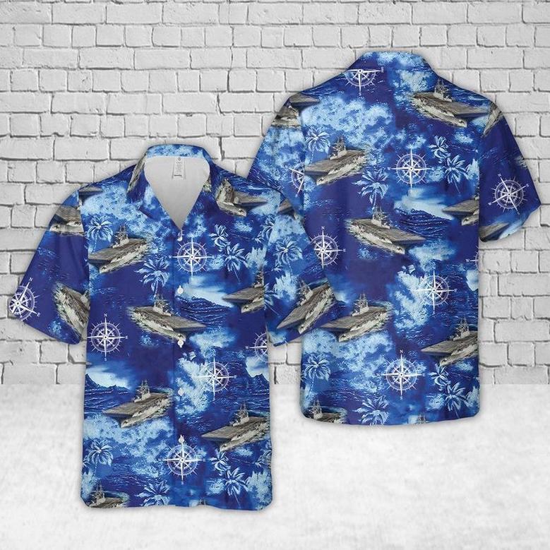 Us Navy Hawaiian Shirt, Navy Uss America Hawaiian Shirt, Military Hawaiian Shirt