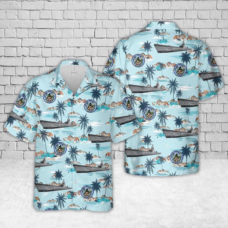 Us Navy Hawaiian Shirt, Us Navy Uss Drum In Wwii Hawaiian Shirt, Military Hawaiian Shirt