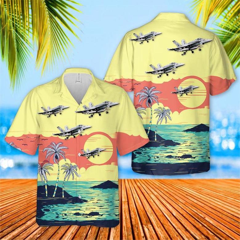 Us Navy Hawaiian Shirt, Us Navy Sidewinders Super Hornet Hawaiian Shirt, Military Hawaiian Shirt