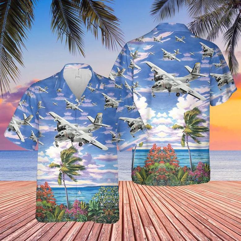 Us Navy Hawaiian Shirt, Us Navy Grumman Tracker Of Hawaiian Shirt, Military Hawaiian Shirt