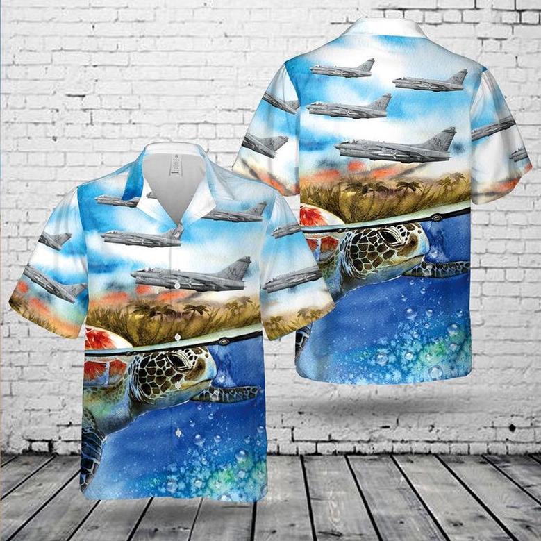 Us Navy Hawaiian Shirt, Us Navy Corsair Ii Of Royal Maces Hawaiian Shirt, Military Hawaiian Shirt