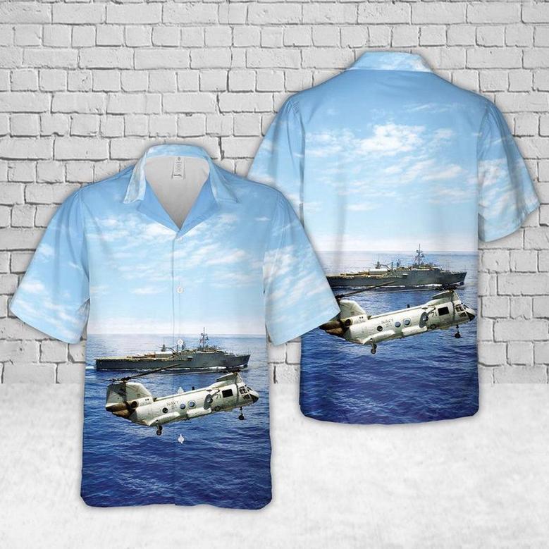 Us Navy Hawaiian Shirt, Us Navy Sea Knight Of Helicopter Combat Support Squadron Eleven Hawaiian Shirt