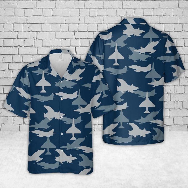 Us Navy Hawaiian Shirt, Us Navy Douglas Skyhawk Aircraft Silhouettes Hawaiian Shirt, Military Hawaiian Shirt