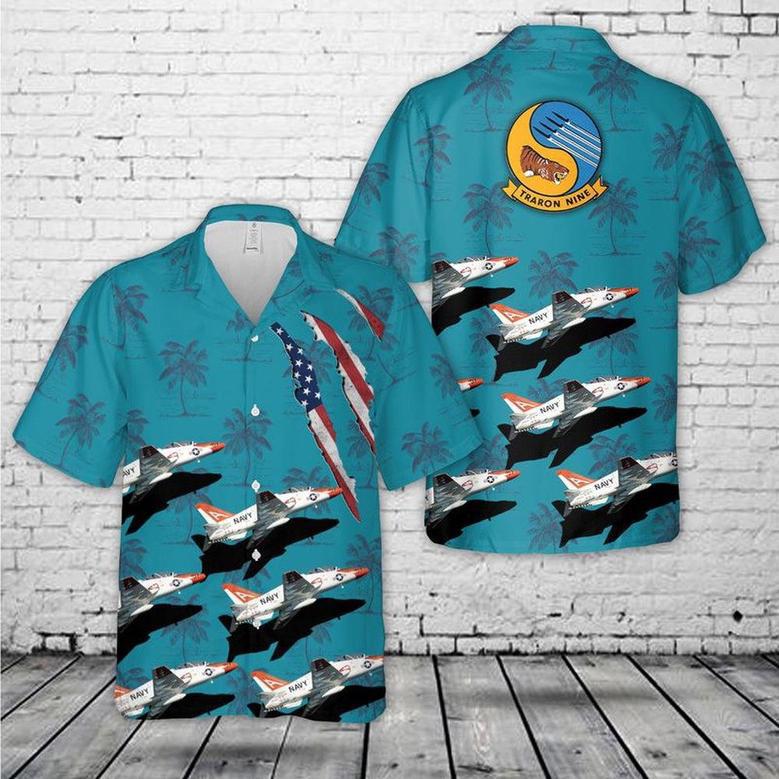 Us Navy Hawaiian Shirt, Us Navy Training Squadron Nine Hawaiian Shirt, Military Hawaiian Shirt