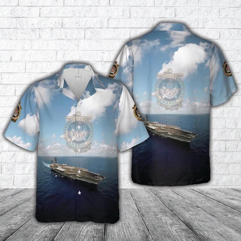 Us Navy Hawaiian Shirt, Us Navy Uss America Hawaiian Shirt, Military Hawaiian Shirt