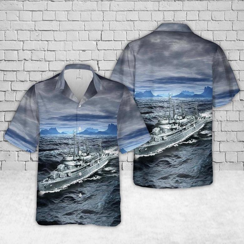 Us Navy Hawaiian Shirt, Us Navy Uss Absecon Hawaiian Shirt, Military Hawaiian Shirt