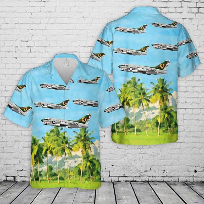 Us Navy Hawaiian Shirt, Us Navy Corsair Ii Of Fist Of The Fleet Hawaiian Shirt, Military Hawaiian Shirt