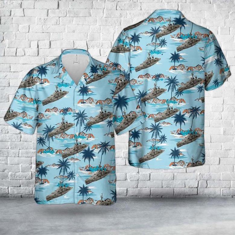 Us Navy Hawaiian Shirt, Us Navy Uss Massey Hawaiian Shirt, Military Hawaiian Shirt