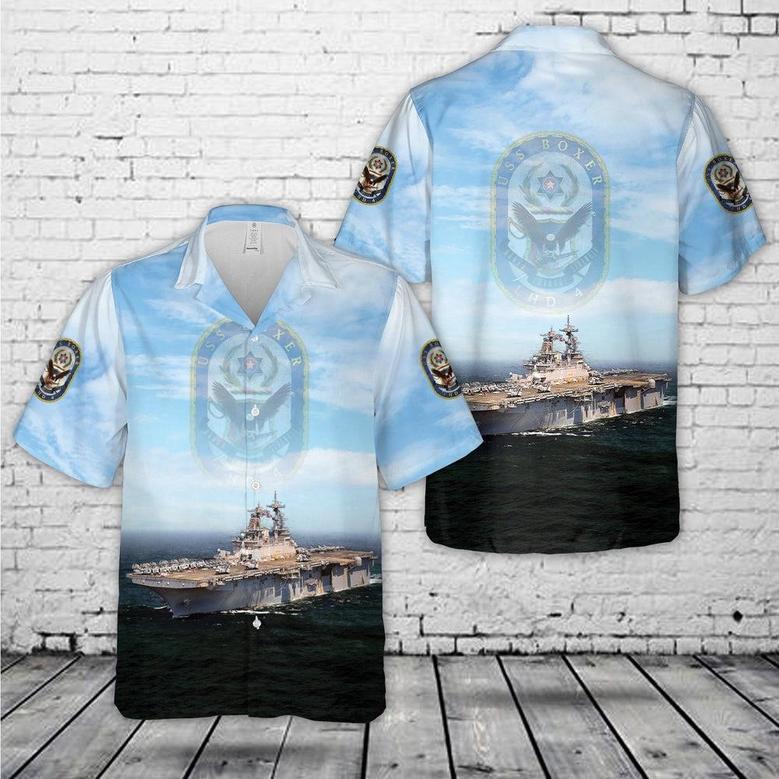 Us Navy Hawaiian Shirt, Us Navy Uss Boxer Boxer Expeditionary Strike Group Hawaiian Shirt