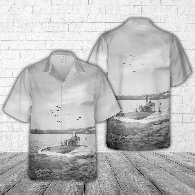 Us Navy Hawaiian Shirt, Us Navy United States B-Class Submarine Hawaiian Shirt, Military Hawaiian Shirt