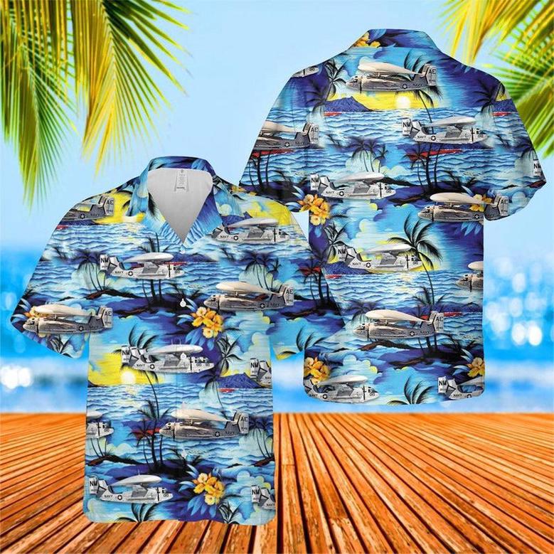 Us Navy Hawaiian Shirt, Us Navy Grumman Tracer Hawaiian Shirt, Military Hawaiian Shirt