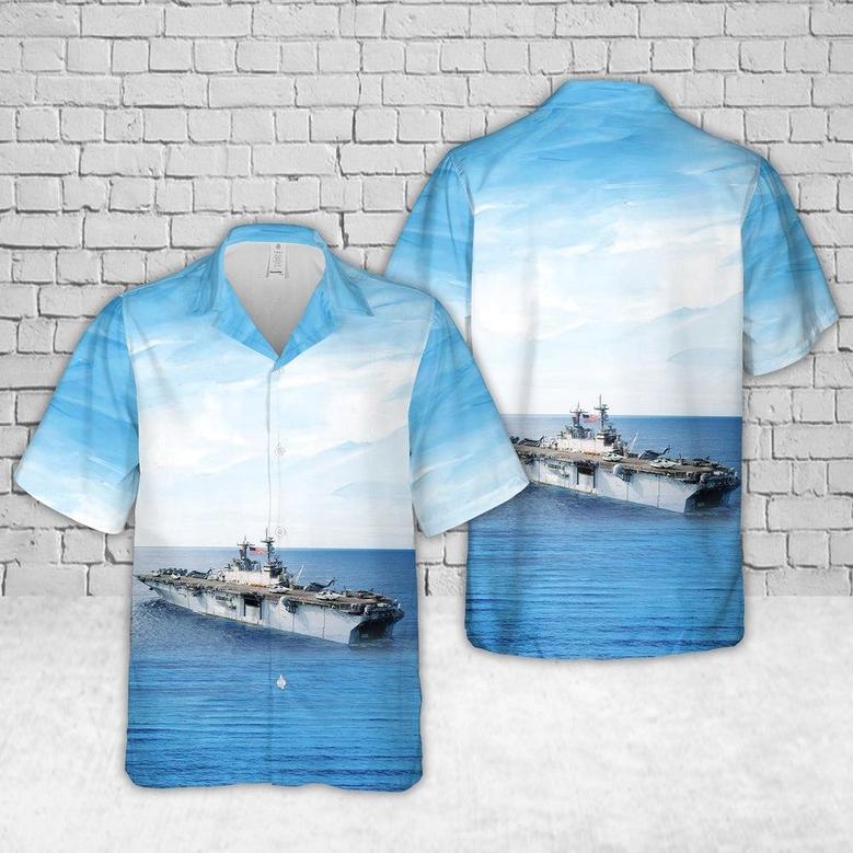 Us Navy Hawaiian Shirt, Us Navy Uss Kearsarge Hawaiian Shirt, Military Hawaiian Shirt