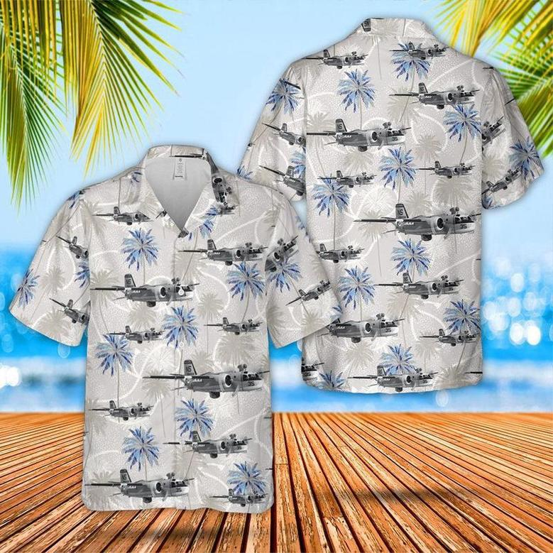 Us Navy Hawaiian Shirt, Us Navy Grumman Tracker (Buno 136658) Tromboners Hawaiian Shirt, Military Hawaiian Shirt