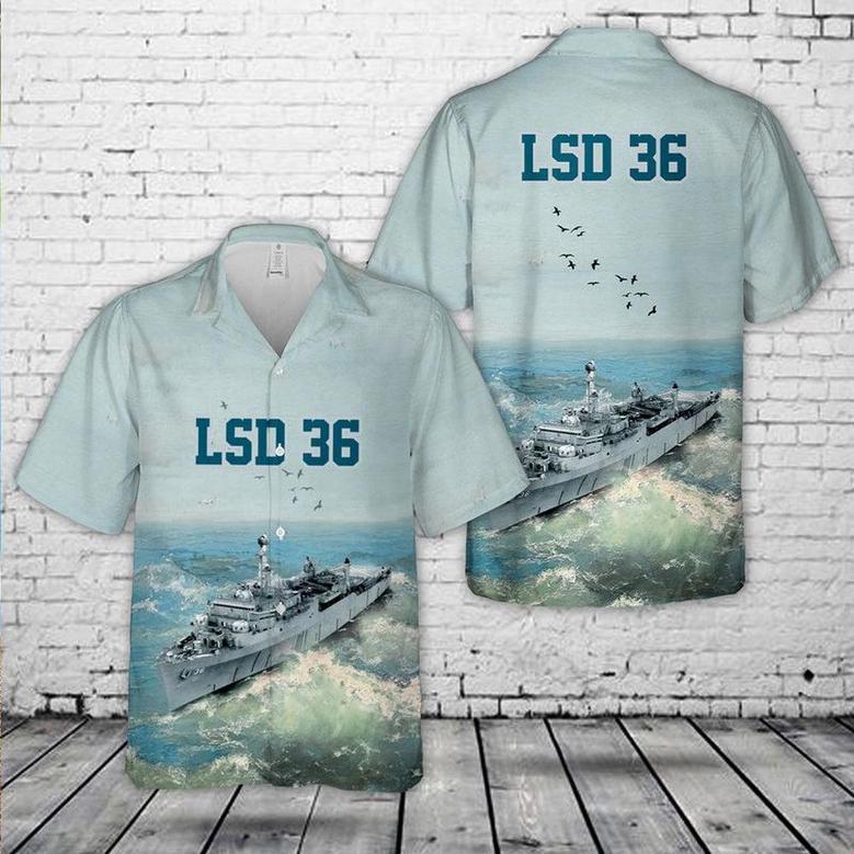 Us Navy Hawaiian Shirt, Uss Anchorage (Lsd 36) Us Navy Ship Reunions Hawaiian Shirt, Military Hawaiian Shirt