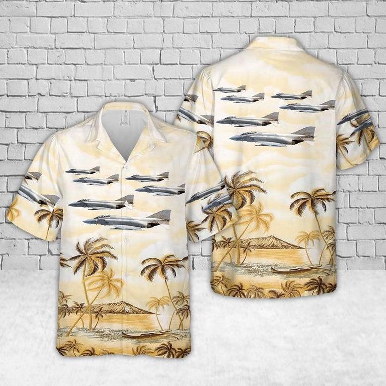 Us Navy Hawaiian Shirt, Us Navy Mcdonnell Douglas Phantom Ii Hawaiian Shirt, Military Hawaiian Shirt