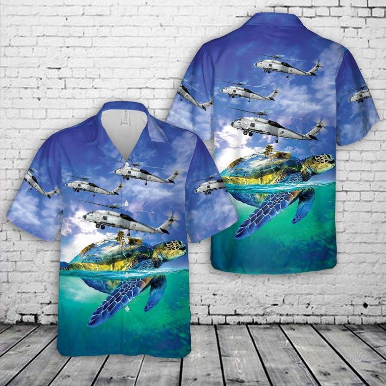 Us Navy Hawaiian Shirt, Us Navy Sikorsky Ocean Hawk Hawaiian Shirt, Military Hawaiian Shirt