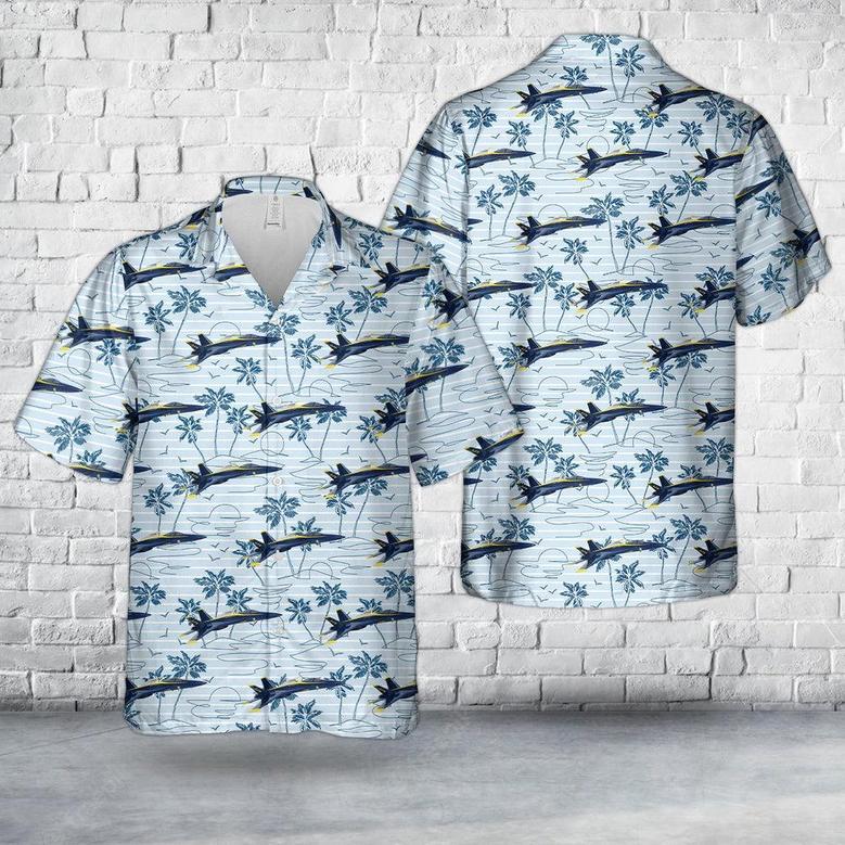 Us Navy Hawaiian Shirt, Us Navy Blue Angels #5 Hawaiian Shirt, Military Hawaiian Shirt