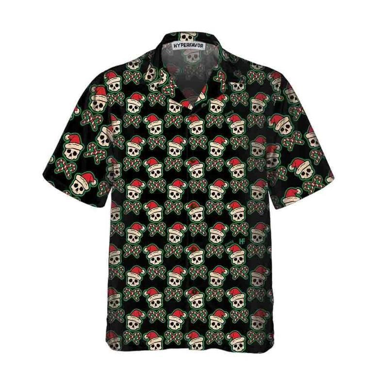 Vintage Pirate Santa Skull Hawaiian Shirt, Xmas Hawaiian Shirts