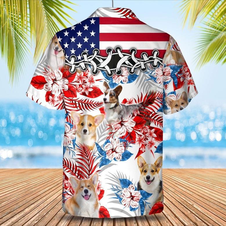 Welsh Corgi Hawaiian Shirt, Cool Full Print Dog In Aloha Beach Shirts, Dog Hawaiian Shirt