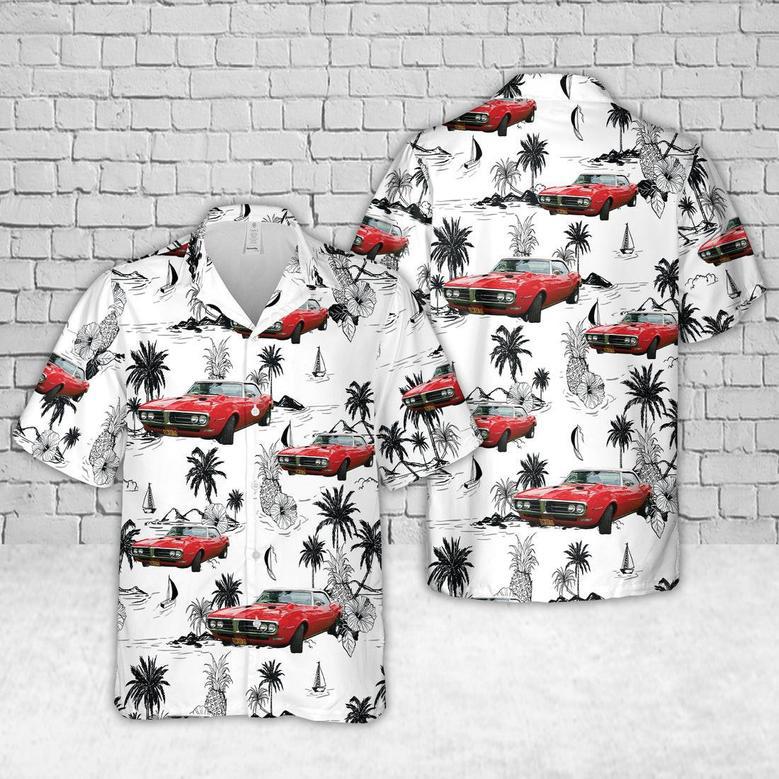 1968 Pontiac Firebird Convertible 400 Ram Air Hawaiian Shirt For Men, Classic Car Hawaiian Shirt, Vintage Car Shirt Summer Gifts