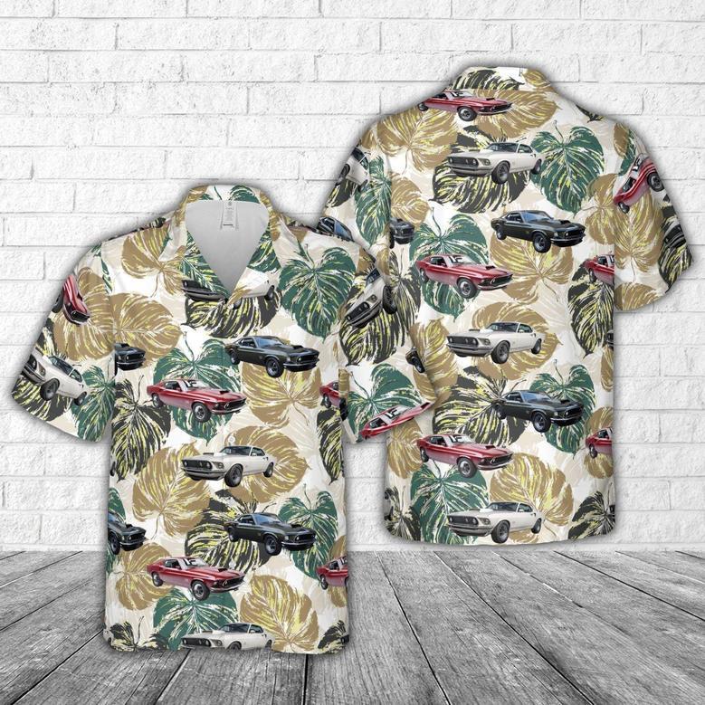 1969 Ford Mustang Boss 429 Hawaiian Shirt For Men, Classic Car Hawaiian Shirt, Vintage Car Shirt Summer Gifts