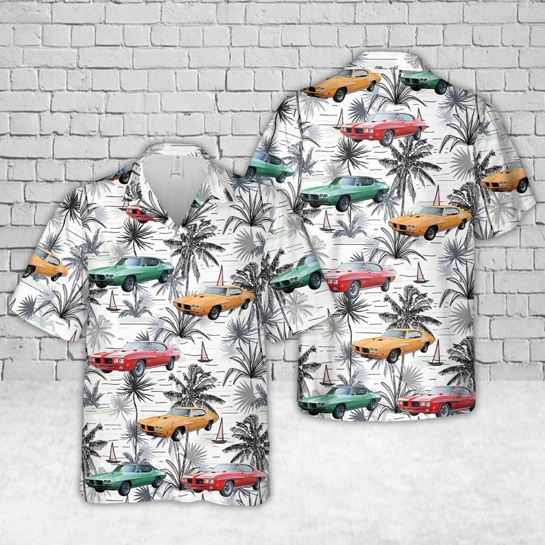 1970 Pontiac Gto Hawaiian Shirt For Men, Classic Car Hawaiian Shirt, Vintage Car Shirt Summer Gifts