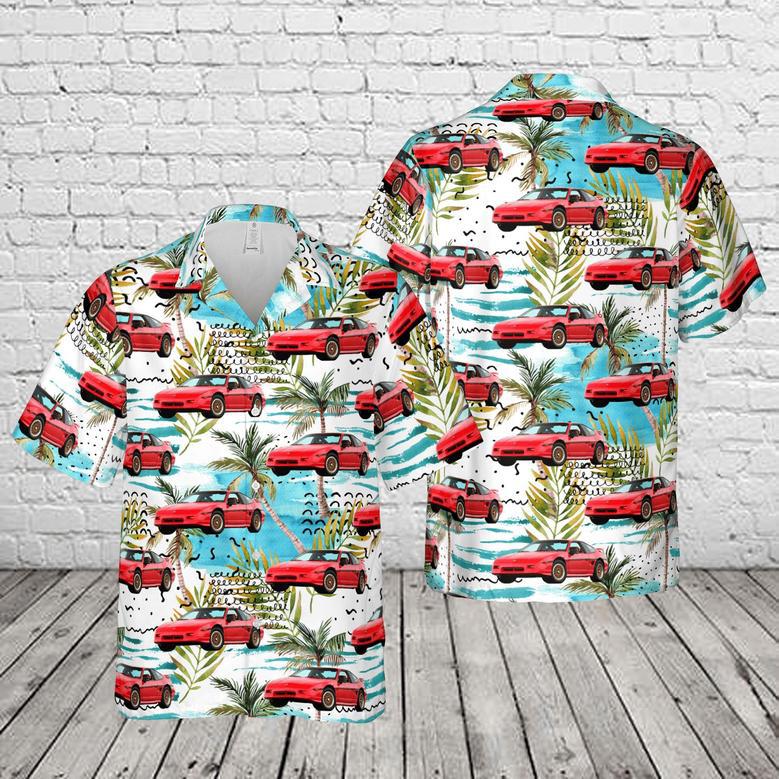 1988 Pontiac Fiero Gt Hawaiian Shirt For Men, Classic Car Hawaiian Shirt, Vintage Car Shirt Summer Gifts