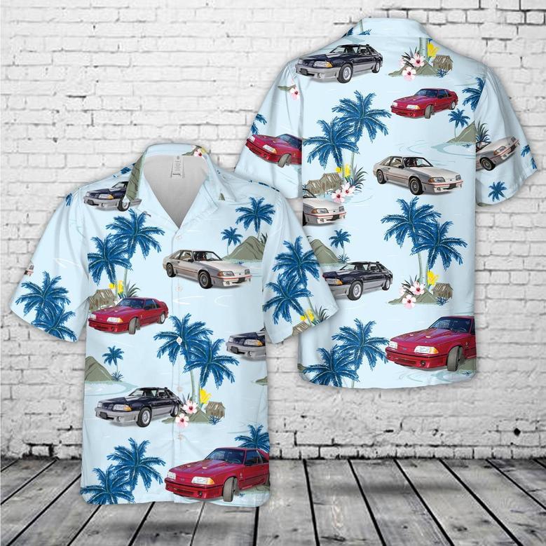 1989 Ford Mustang Gt Hawaiian Shirt For Men, Classic Car Hawaiian Shirt, Vintage Car Shirt Summer Gifts