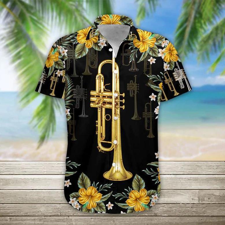 Acoustic Guitar Hawaii Shirt, Guitar Hawaiian Shirts Casual Short Sleeve Guitar Shirt Men Summer Gifts